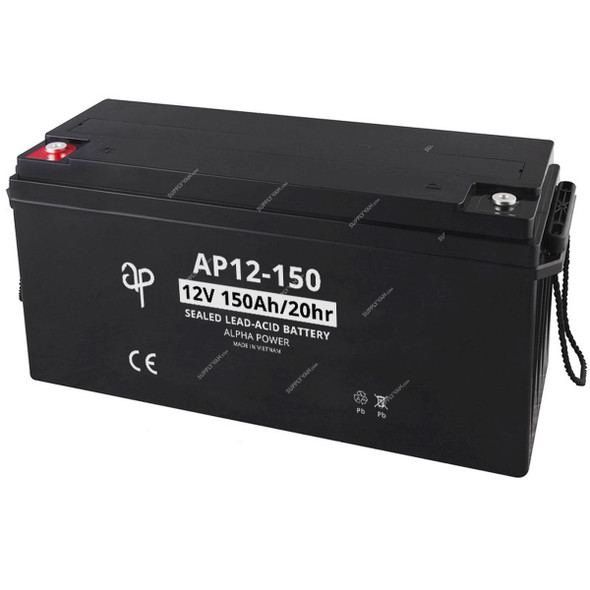 Alpha Power VRLA AGM Battery, AP12-150, 12V, 150Ah