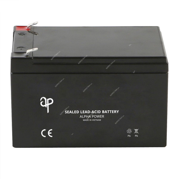 Alpha Power VRLA AGM Battery, AP12-5, 12V, 5Ah