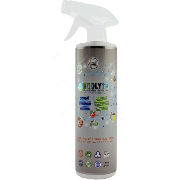 Ecolyte Plus 100% Natural Multi-Surface Disinfectant, 500ML, 24 Pcs/Carton