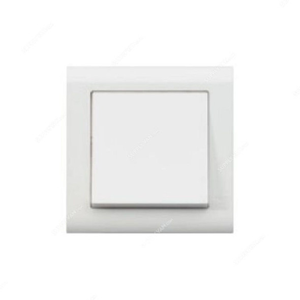 Mk Single Pole Wide Rocker Switch, MV4787W1WHI, Essential, Polycarbonate, 1 Gang, 1 Way, 20AX, White