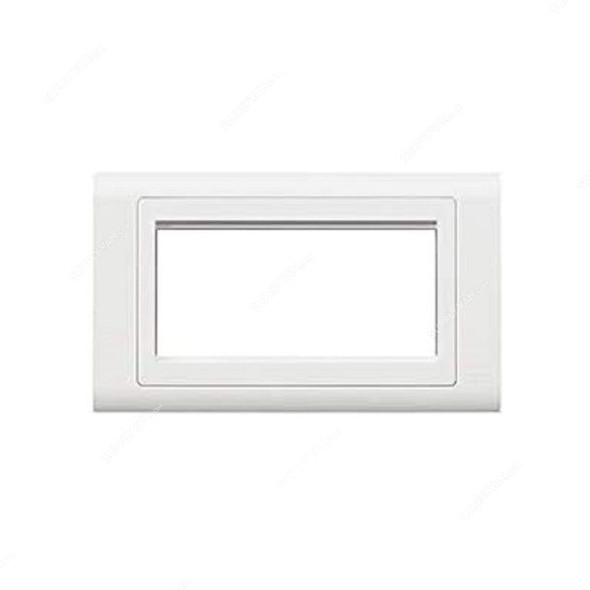 Mk 4 Module Euro Front Plate, MV184WHI, Essential, Polycarbonate, 1 Gang, 100 x 50MM, White