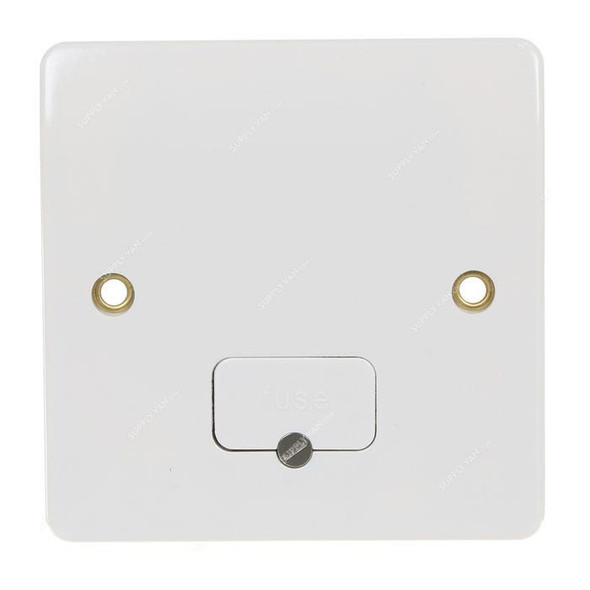 Mk Unswitched Fused Connection Unit K0337WHI, Logic Plus, Thermoset Plastic, IP2XD, 230V, 13A, White