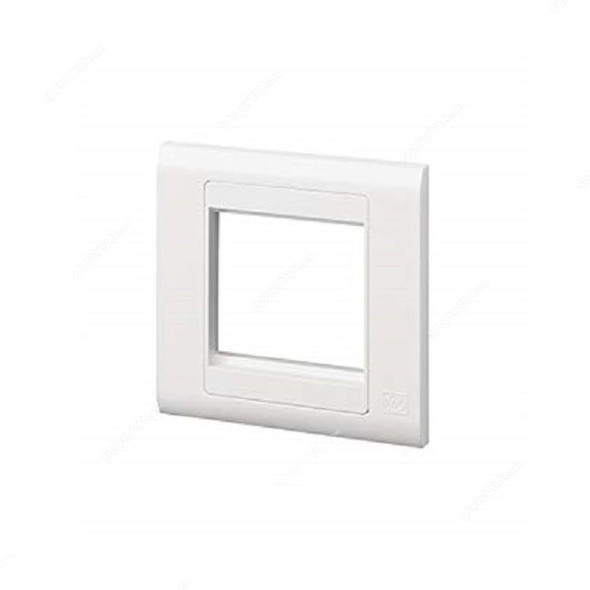 Mk Module Euro Front Plate, MV182WHI, Essential, Polycarbonate, 2 Gang, 50 x 50MM, White