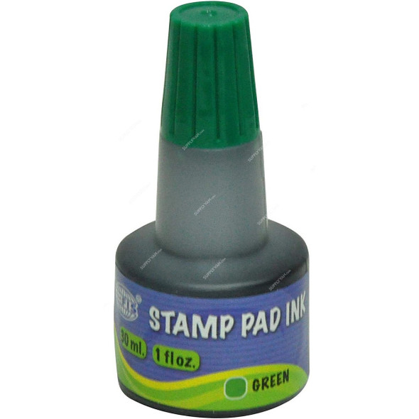 Fis Stamp Pad Ink, FSIK030GR, 30ML, Green