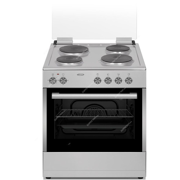 Venus Freestanding Electric Cooker With Oven and Grill, VC6644ESD, 4 Hot Plate, 60CM Width x 50CM Depth, Silver