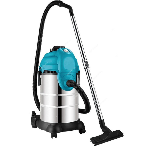 Khind Wet And Dry Vacuum Cleaner, VC3666SS, Stainless Steel, 1600W, 30 Ltrs Tank Capacity