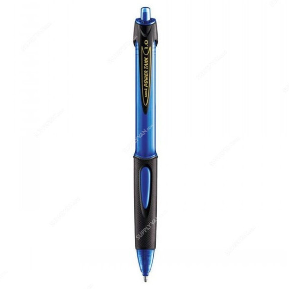 Uni-Ball Retractable Ball Point Pen, SN220-BE, Power Tank, 1.0MM Tip, Blue, 12 Pcs/Pack