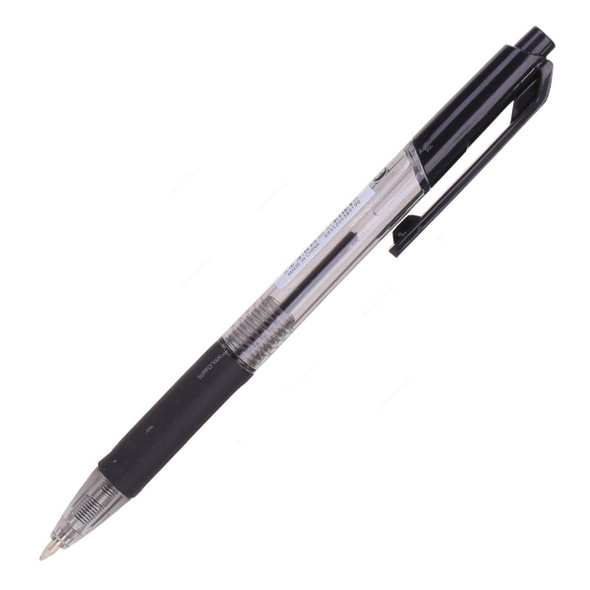 Deli Ball Point Pen With Low Viscosity Ink, EQ02220, 0.5MM, Black, 12 Pcs/Pack