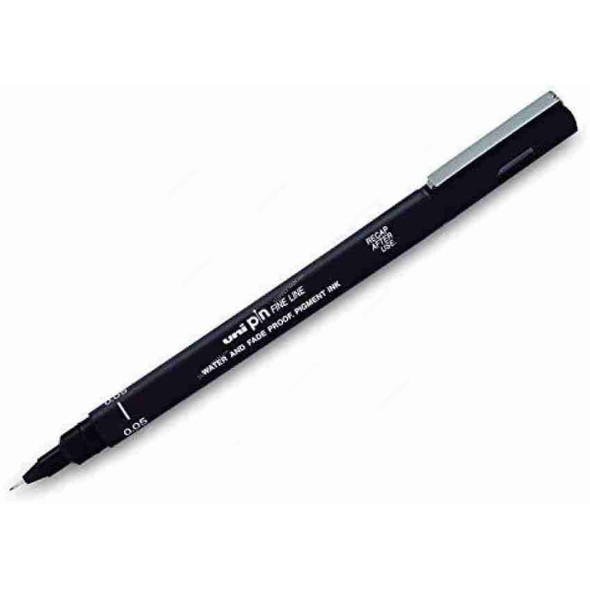 Uni-Ball Fine Line Marker, PIN200-005-BK, 0.05MM Tip, Black, 12 Pcs/Pack