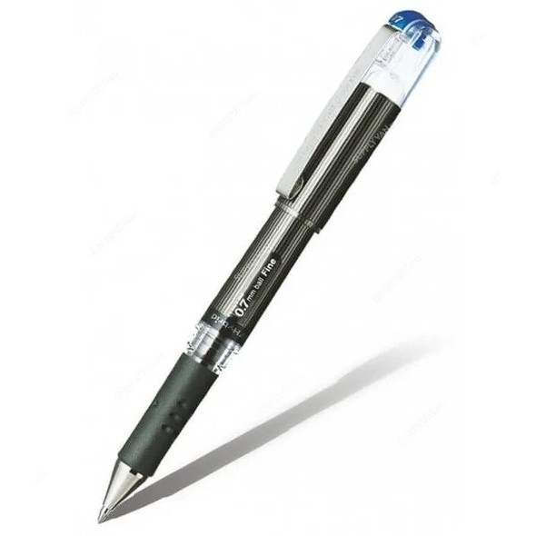 Pentel Hybrid Grip DX Gel Roller Pen, PE-K227-C, 0.7MM Tip, Blue, 12 Pcs/Pack