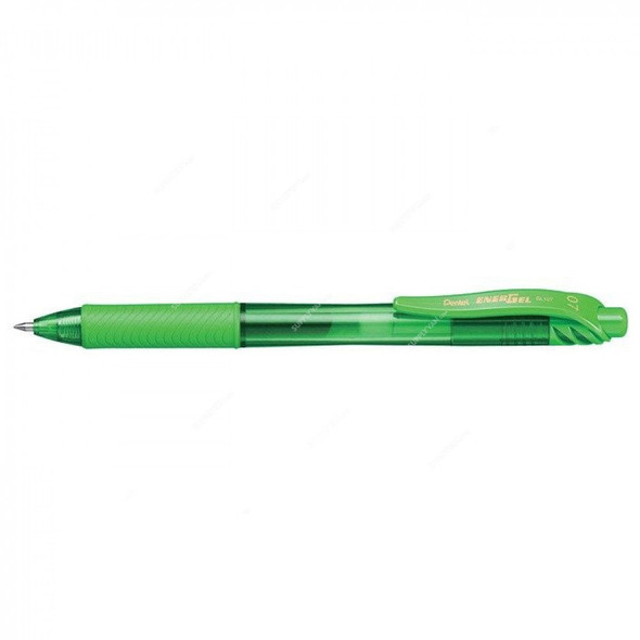 Pentel Energel-X Gel Roller Pen, PE-BL107-DH, 0.7MM Tip, Green, 12 Pcs/Pack
