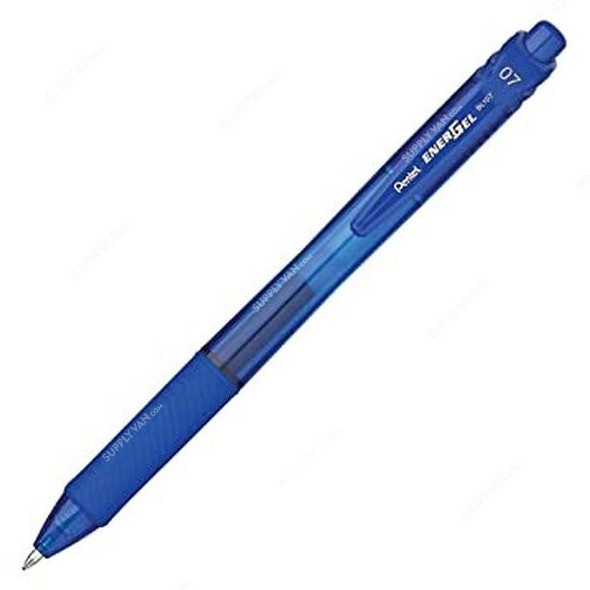 Pentel Energel-X Gel Roller Pen, PE-BL107-CAH, 0.7MM Tip, Blue, 12 Pcs/Pack