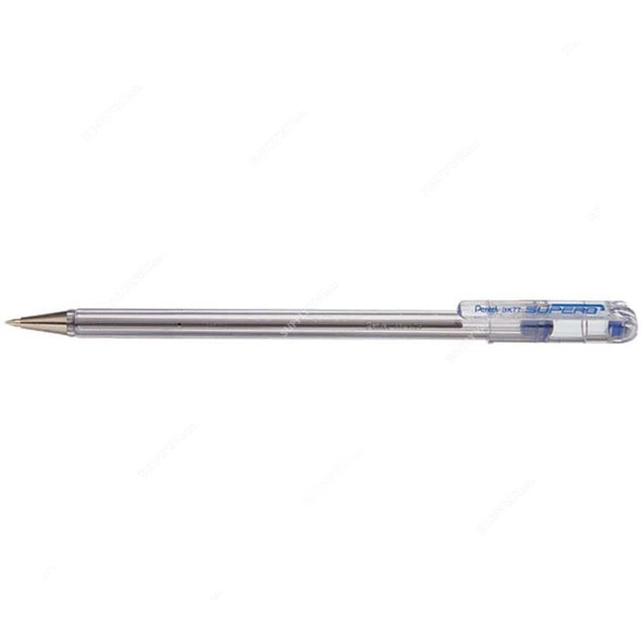 Pentel Superb Ball Point Pen, PE-BK77-C, 0.7MM Tip, Blue, 12 Pcs/Pack