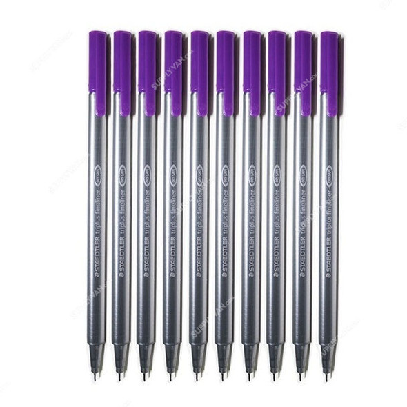 Staedtler Fineliner Pen Set, ST-334-06, Triplus, 0.3MM Tip, Violet, 10 Pcs/Pack