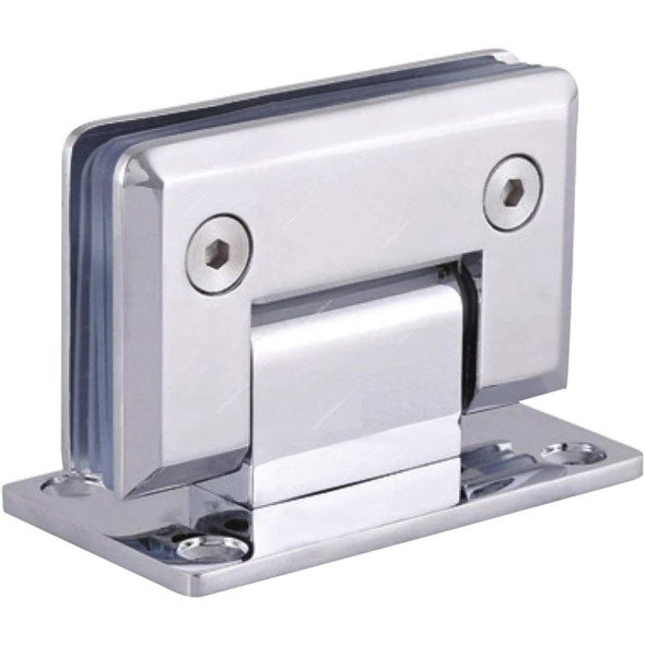 Robustline Wall to Glass Hinge, DT301, Chrome Plated Stainless Steel, 90 Degree