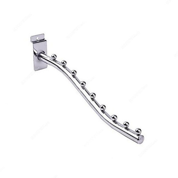 Robustline Heavy Duty 10 Ball Slatwall Hook, Chrome Plated Iron