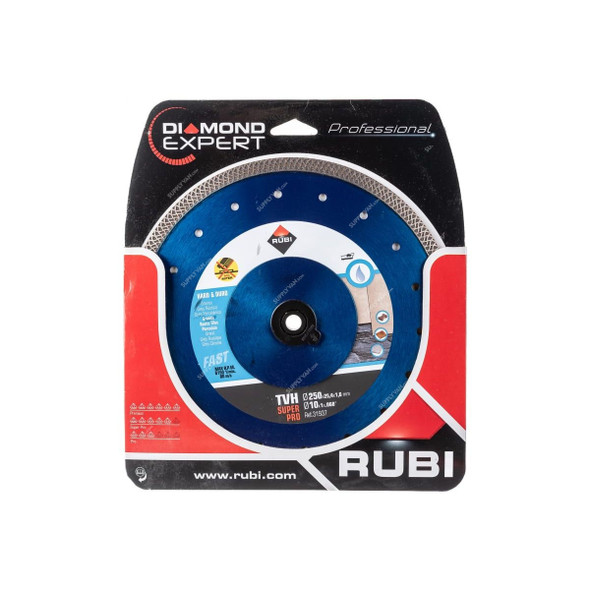 Rubi Turbo Viper Diamond Blade, 31937, TVH-250 Superpro, Wet, 250MM Dia