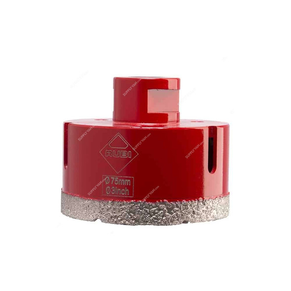 Rubi Drygres Dry Diamond Drill Bit, 5992, M14, 75MM Bit Dia