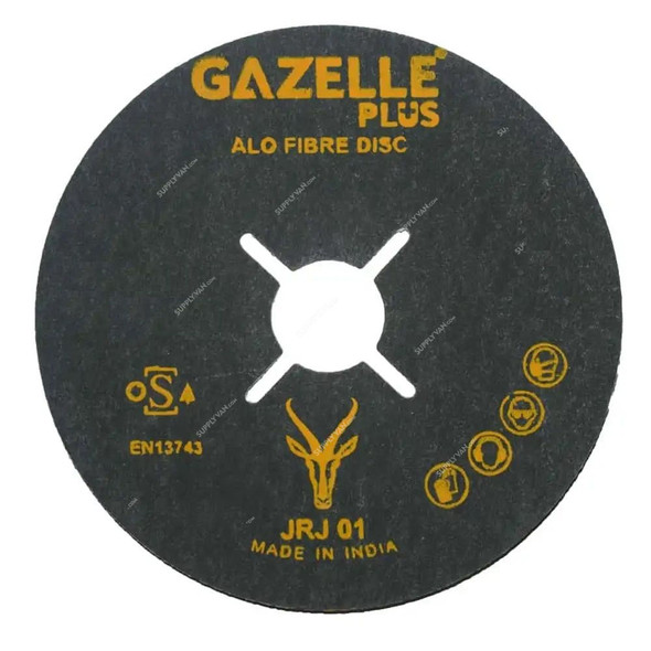 Gazelle Coated Fibre Sanding Disc For Stainless Steel, F254-4-5-80, Grit 80, 4.5 Inch Dia