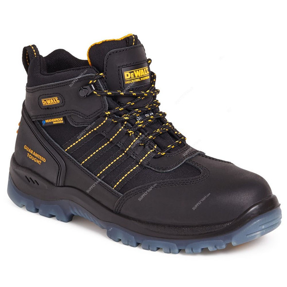 Dewalt Nickel Waterproof Safety Hiker Boots, 50093-132-43, Steel Toe, Size43, Black