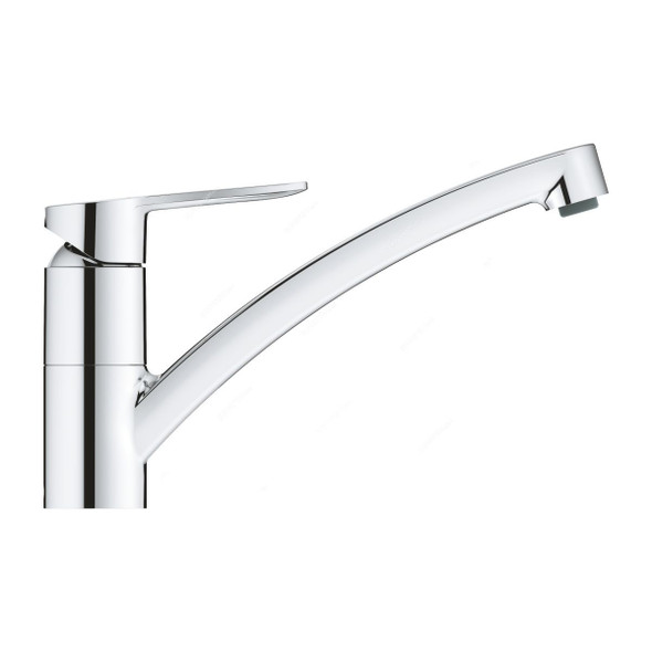 Grohe Single Lever Sink Mixer, 3168000F, Baueco, Metal, 1/2 Inch, Starlight Chrome Finish