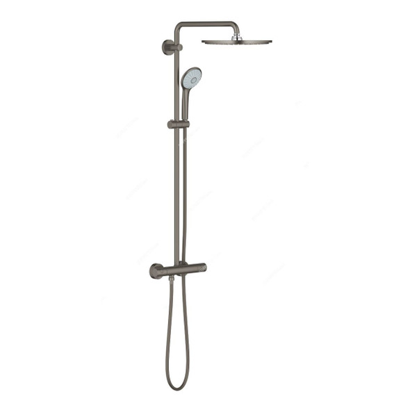 Grohe Rain Shower Set With Thermostatic Mixer, 26075AL0, Euphoria System 310, Metal, Brushed Hard Graphite Finish