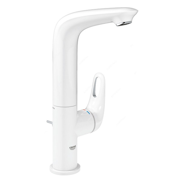 Grohe Single Lever Large Basin Mixer, 23569LS3, Eurostyle, Metal, 5.7 Ltrs/Min, Moon White/Chrome Finish