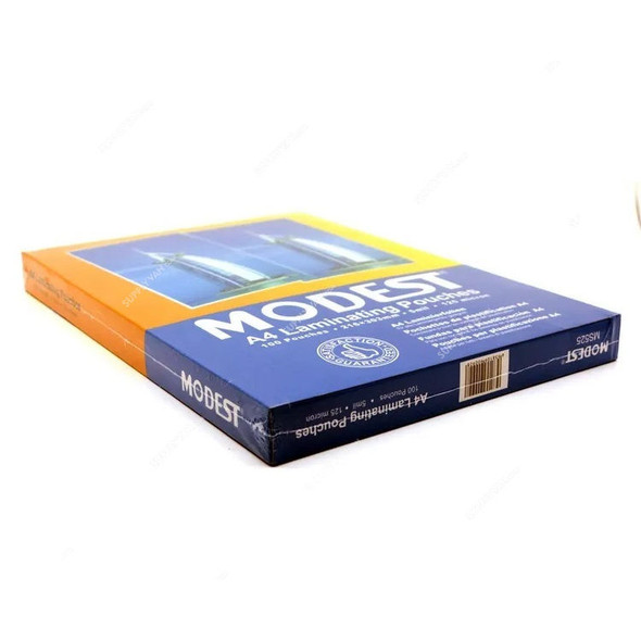 Modest Laminating Pouch Film, MS525, 125 Micron, 216MM Width x 303MM Length, A4, 100 Pcs/Pack