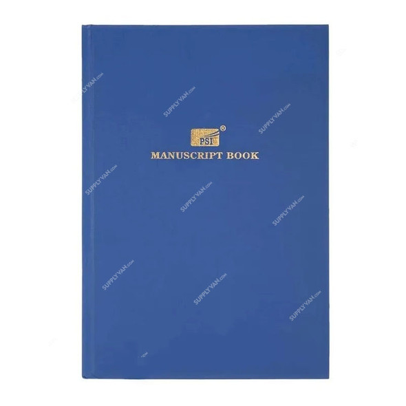Psi Manuscript Book, PSMBMFC2Q, 60 GSM, 210MM Width x 310MM Length, F/S, 2Q, 96 Sheets, Blue