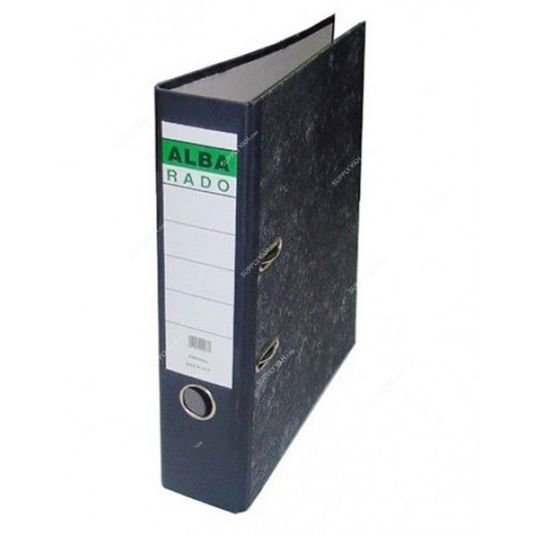 Alba Rado Lever Arch Box File, A-R-SPINE-FC-75, F/S, 3 Inch, Marble Grey