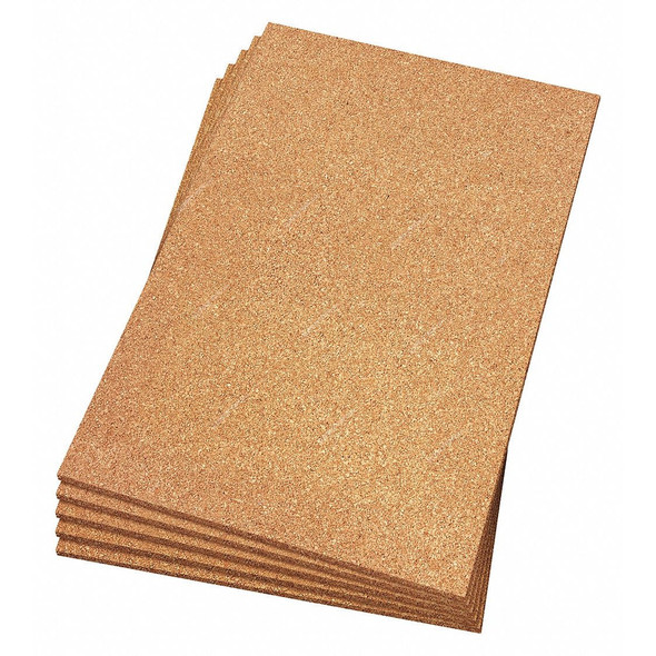 Binded Cork Sheet, Resin, 25MM Thk, 610MM Width x 915MM Length, Light Brown