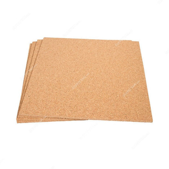 Binded Cork Sheet, Resin, 4MM Thk, 610MM Width x 915MM Length, Light Brown