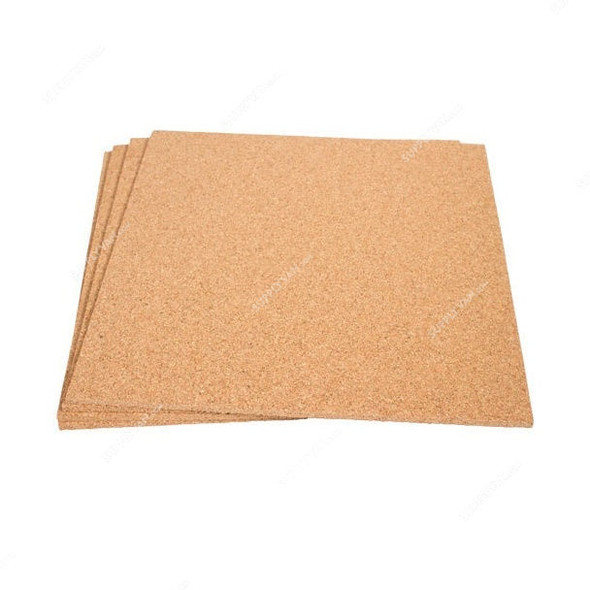 Binded Cork Sheet, Resin, 3MM Thk, 610MM Width x 915MM Length, Light Brown