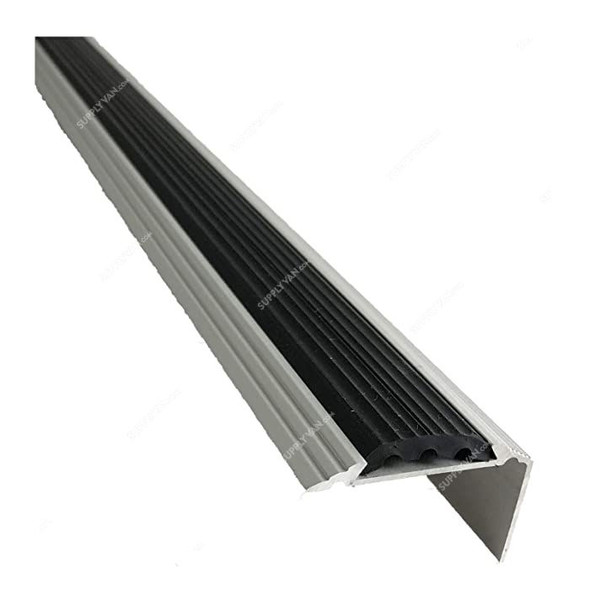 GI Ckae Stair Nosing, Aluminum, 3.9MM Thk, 50MM Width x 3 Mtrs Length, Matt Silver