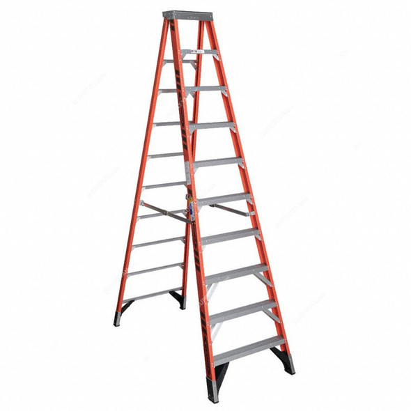 Werner Single Sided Step Ladder, 7410, Fiberglass, 10 Feet Height, 170 Kg Weight Capacity