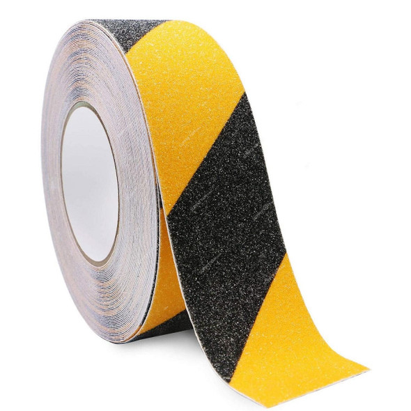 Warrior Anti-Slip Tape, 1 Inch Width x 10 Mtrs Length, Black/Yellow