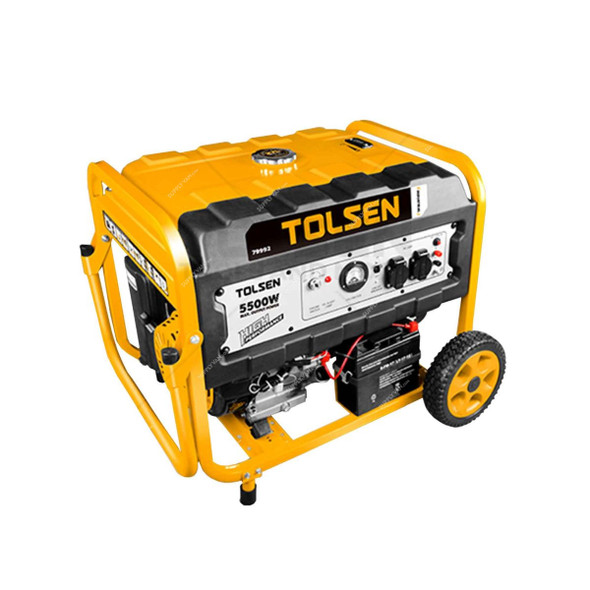 Tolsen Gasoline Generator, 79992, 5500W, 420CC, 27 Ltrs