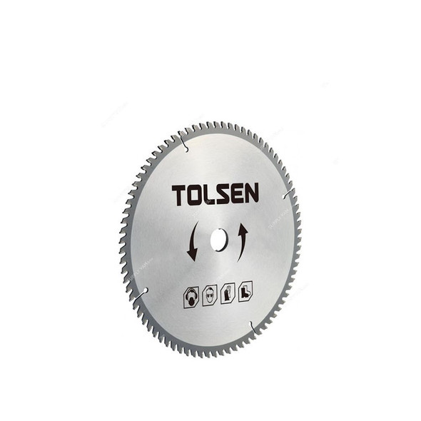 Tolsen Saw Blade For Aluminium, 76561, Tungsten Carbide Tipped, 30MM Bore Dia x 254MM Dia, 100 Teeth