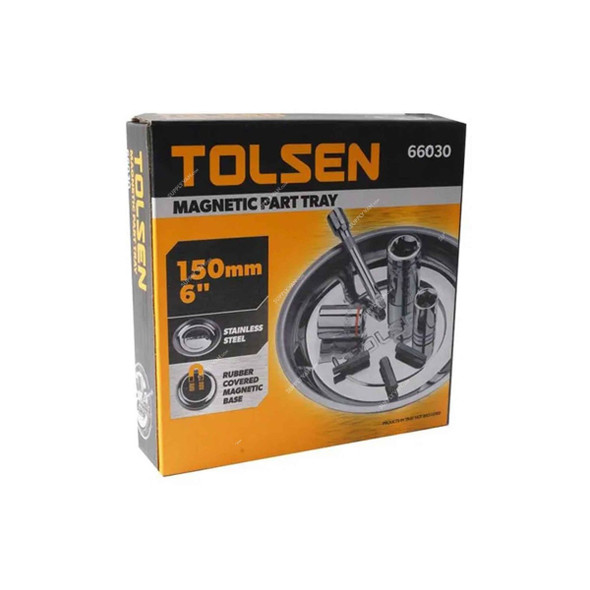 Tolsen Magnetic Part Tray, 66030, Stainless Steel, 150MM Dia