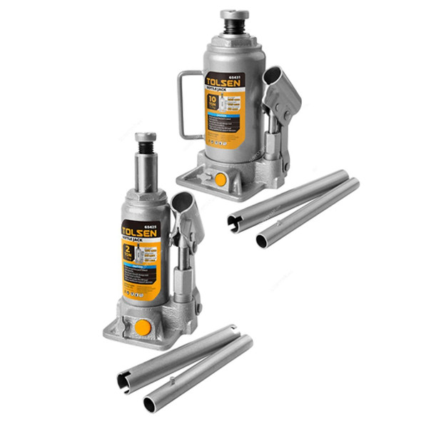 Tolsen Hydraulic Bottle Jack, 65433, 20 Ton, 244-449MM Lifting Range