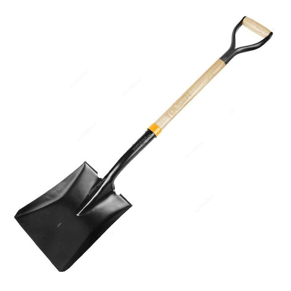 Tolsen Shovel With Wooden Handle, 58002, Carbon Steel, Square, 1025MM Length