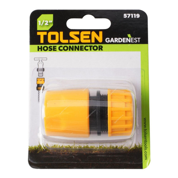 Tolsen Hose Connector, 57119, Gardenest, 1/2 Inch Connection Size
