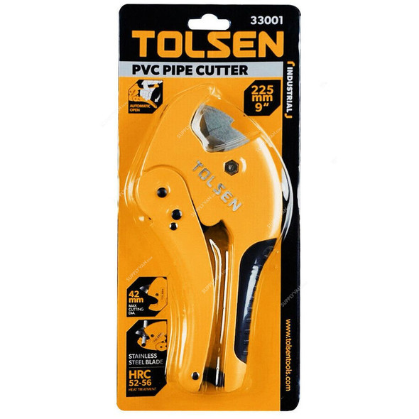 Tolsen PVC Pipe Cutter, 33001, 42MM Cutting Dia x 225MM Length