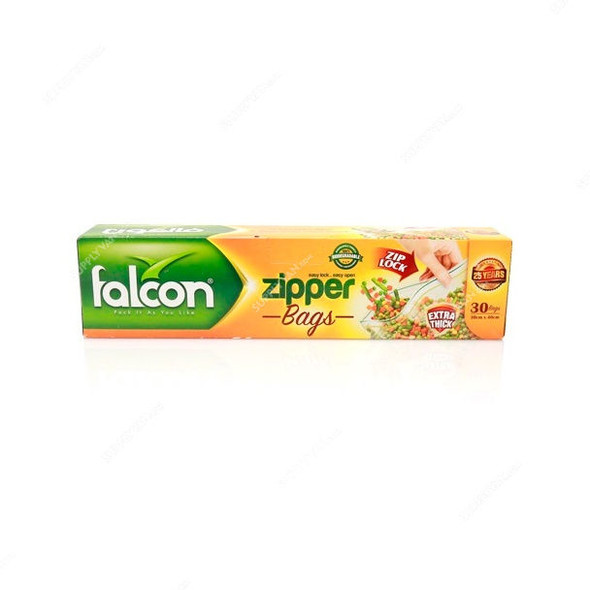 Falcon Freezer Zipper Bag, MPLZB003, 30CM Width x 40CM Length, 720 Pcs/Carton