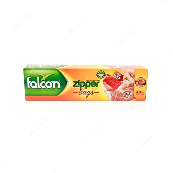 Falcon Freezer Zipper Bag, MPLZB002, 27CM Width x 30CM Length, 960 Pcs/Carton