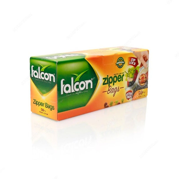 Falcon Freezer Zipper Bag, MPLZB001, 18CM Width x 21CM Length, 1200 Pcs/Carton