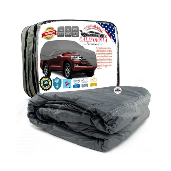 California Formula-T Car Body Cover With Hand Gloves For Suzuki Eritga SUV 4X4, Cotton/PVC, Black