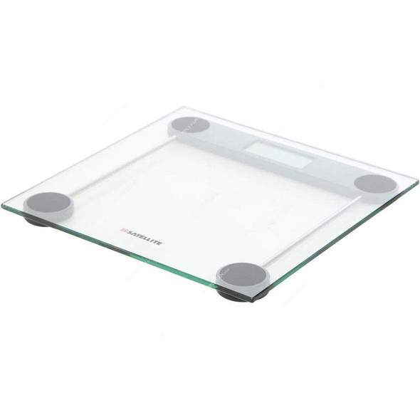 BM Satellite Digital Bath Scale, BM-153, Tempered Glass, 180 kg Weight Capacity, Clear