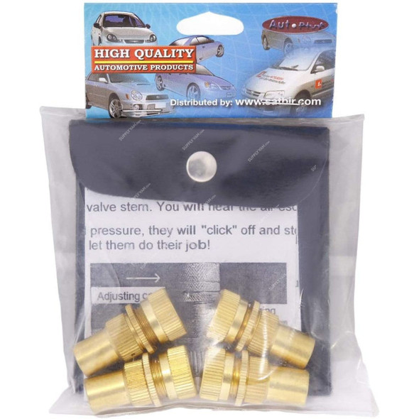 Adjustable Tyre Deflator, 4CM, Brass, Gold, 4 Pcs/Pack