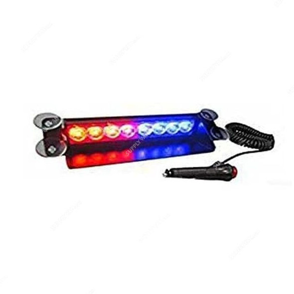 Car Warning Signal Light With Sucker Holder, 8 LED, Red/Blue